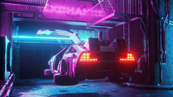 Delorean From Future 4k