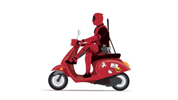Deadpool On Scooter