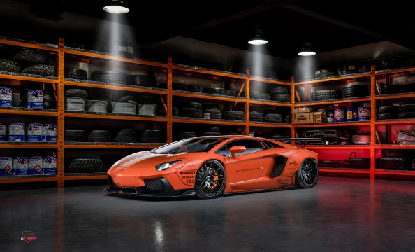 Orange Lamborghini 4k