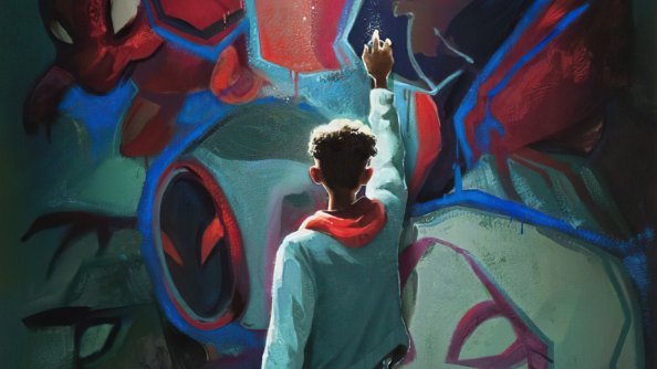 Spiderman Into The Spider Verse Paint Art 4k