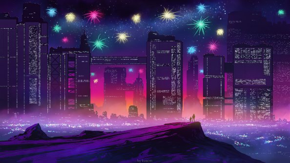 New Year Celebrations Synthwave 5k