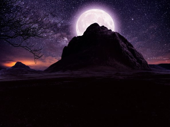 Moon Over Mountain