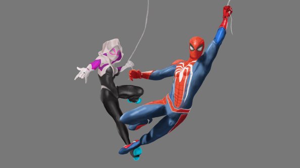 Spiderman Ps4 And Spider Gwen Art