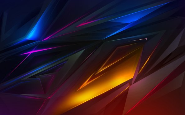Abstract Dark Colorful Digital Art