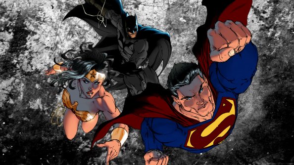 Batman Superman Wonder Woman Dc Comic Art