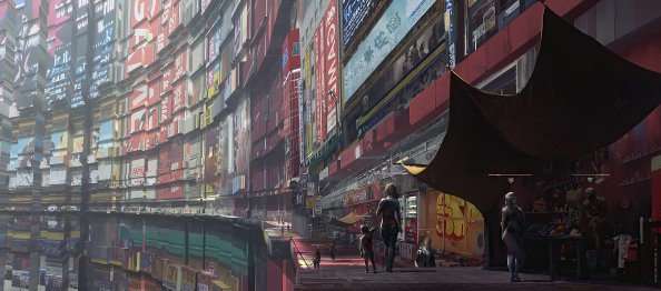 Cyberpunk Slum 4k