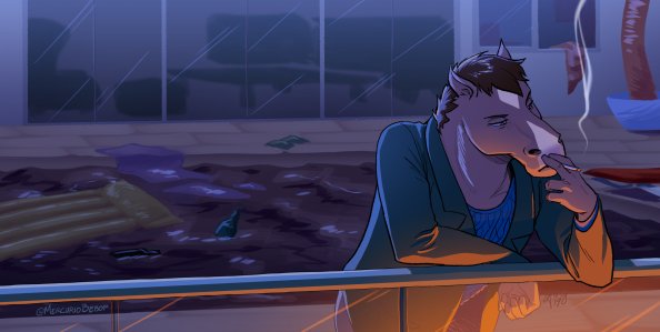 BoJack Horseman Smoking Artwork