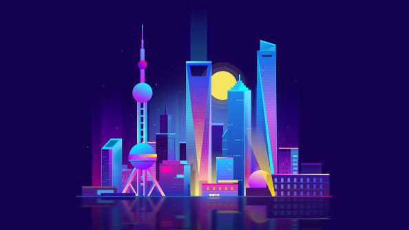 Shanghai City Hd Illustration