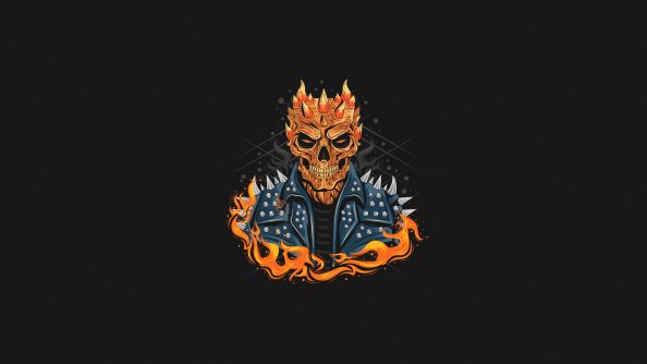 Ghost Rider Dark Minimal 4k