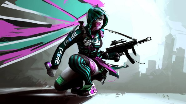 Girl With Rifle 4k