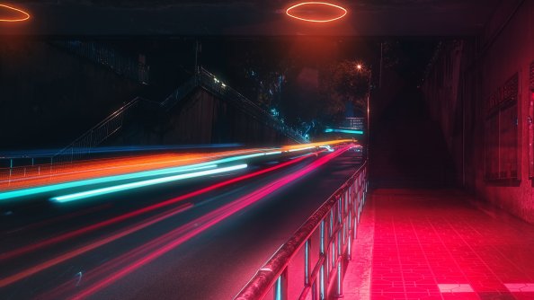Long Exposure Lights Road 5k