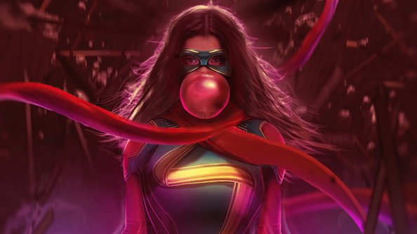 Ms Marvel Illustration Poster