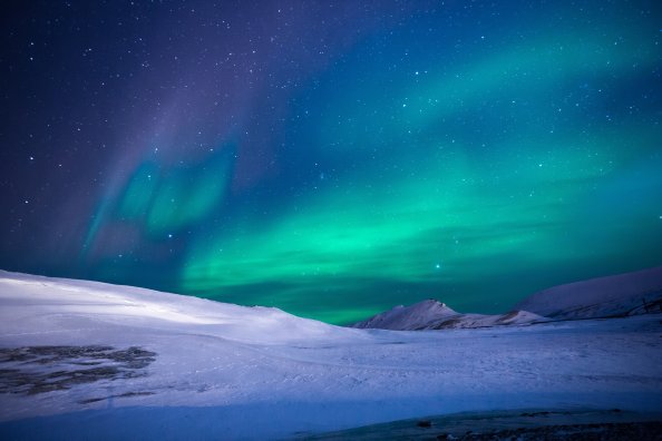 Aurora Borealis Snow Fields