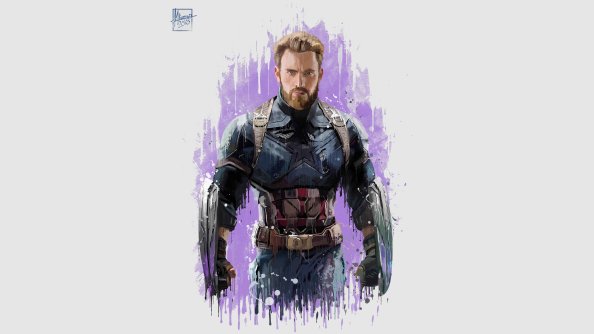 Captain America In Avengers Infinity War 2018 Artwork