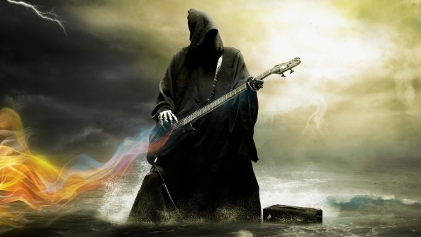 Grim Reaper Playing Guitar