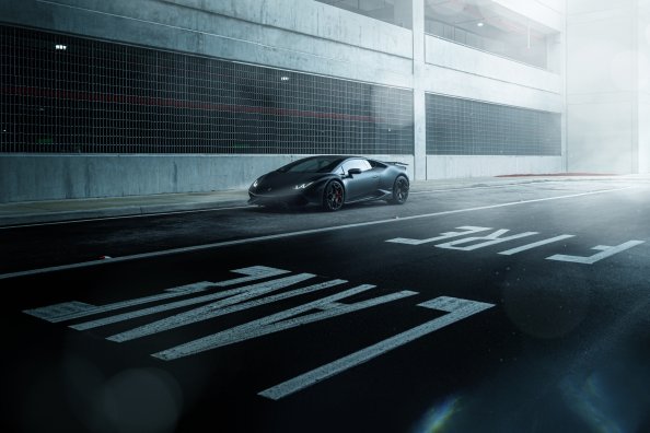 Black Lamborghini Huracan Supercar Vehicle