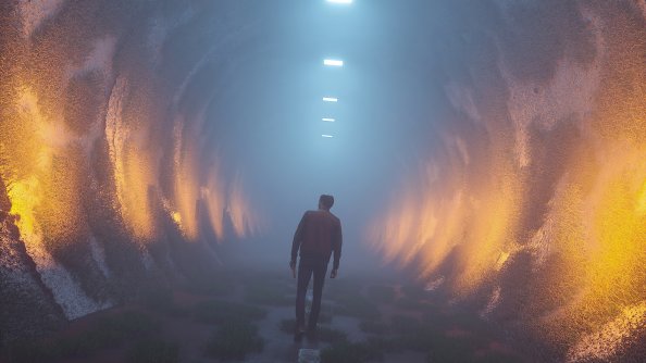 Walking In Cave 4k