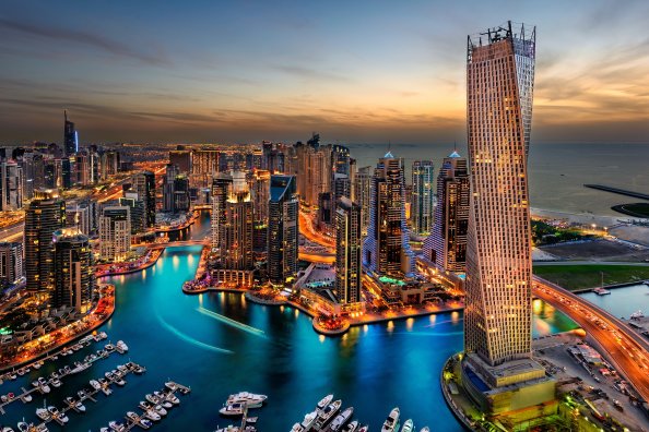 Dubai Uae Building Skyscrappers Night