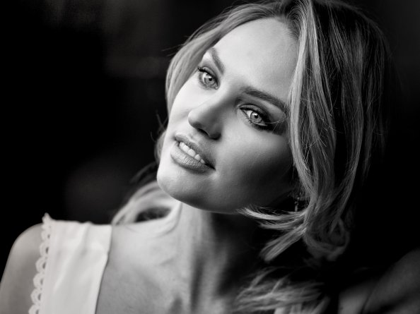 Candice Swanepol Monochrome Portrait