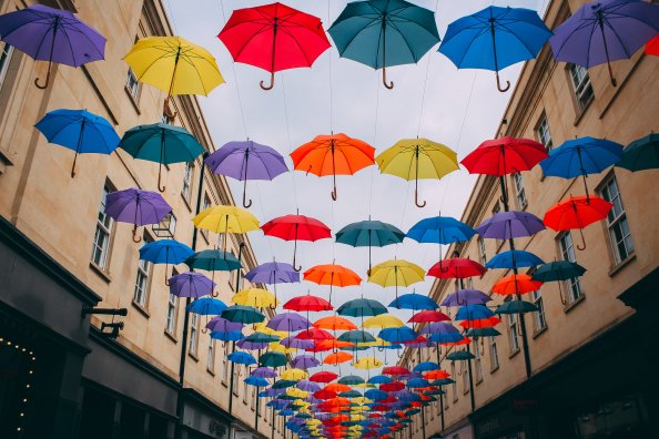 Colorful Umbrella City