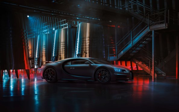 Black Bugatti Chiron 2020 4k