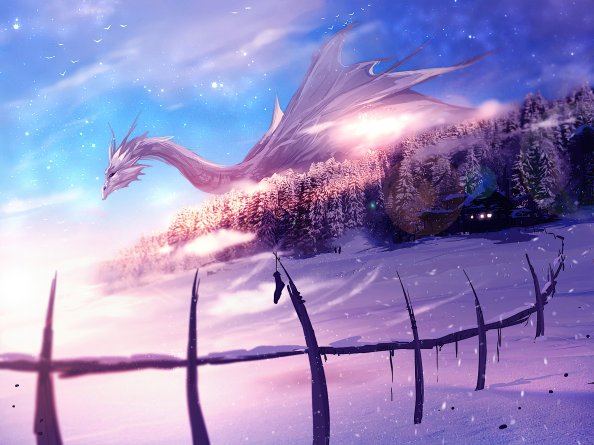 Dragon Under The Snow 4k