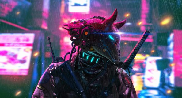 Cyberpunk Neon Science Fiction Police