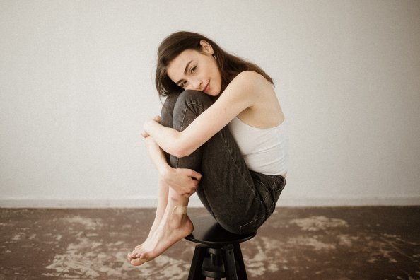 Girl Sitting On Table Chair