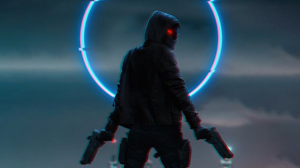 Warrior Boy With Two Guns Looking Back 4k