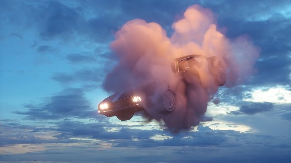 Car In Clouds