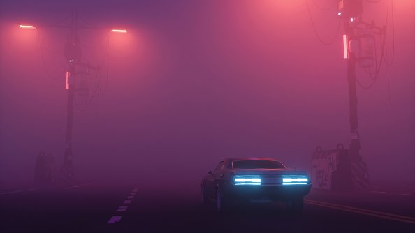 Foggy Road Car 4k
