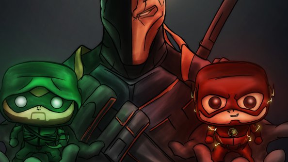 Deathstroke Ultimatum Arrow Flash Artwork