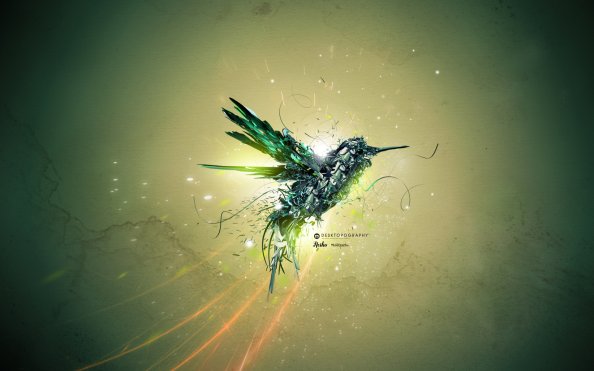 Green Bird Art