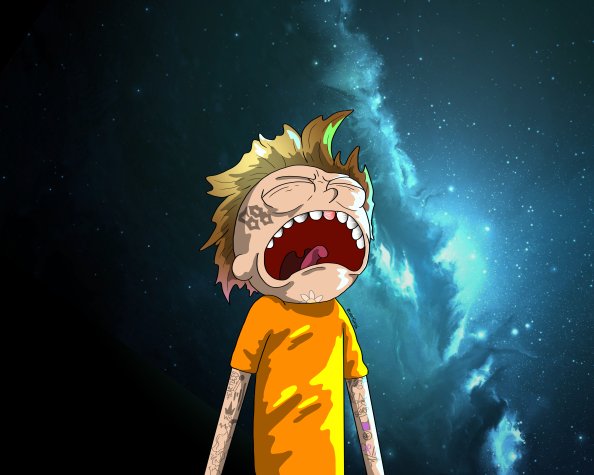 Crying Morty Digital Art