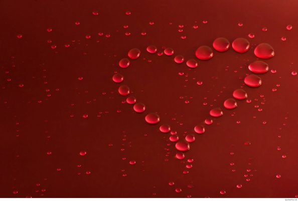 Heart Made Of Water Drops