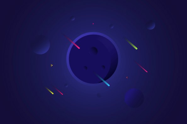 Meteors Stars Minimalism Digital Art 4k