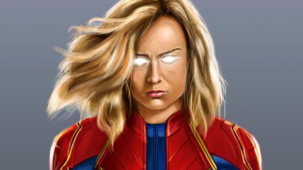 Captain Marvel Digital Painting
