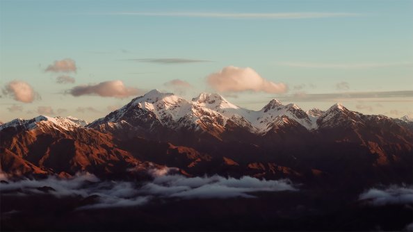 Clouds Sky Mountains 4k
