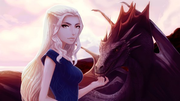 Daenerys Targaryen Petting His Dragon