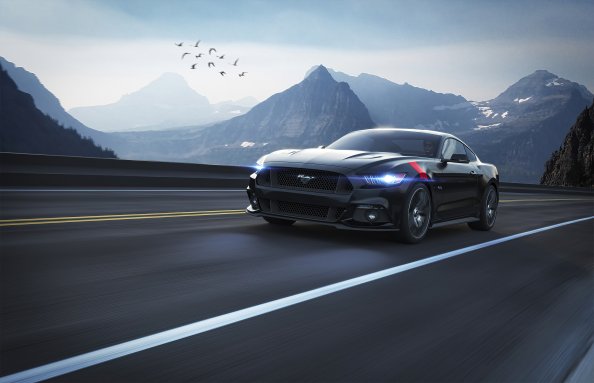 Black Ford Mustang 4k 2020