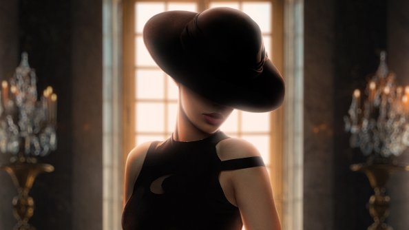 Classic Girl With Hat 4k