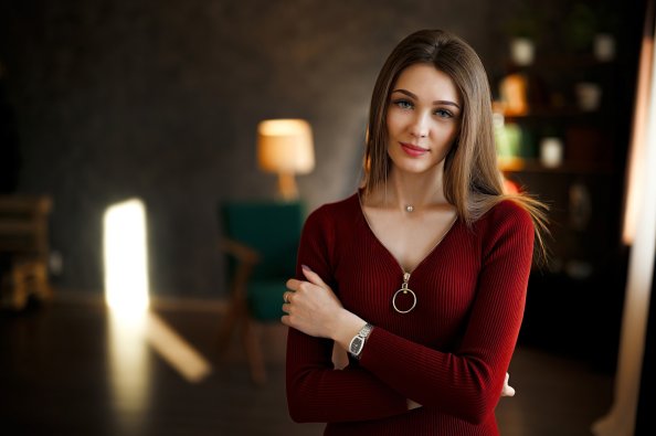 Beautiful Blue Eyes Girl Depth Of Field