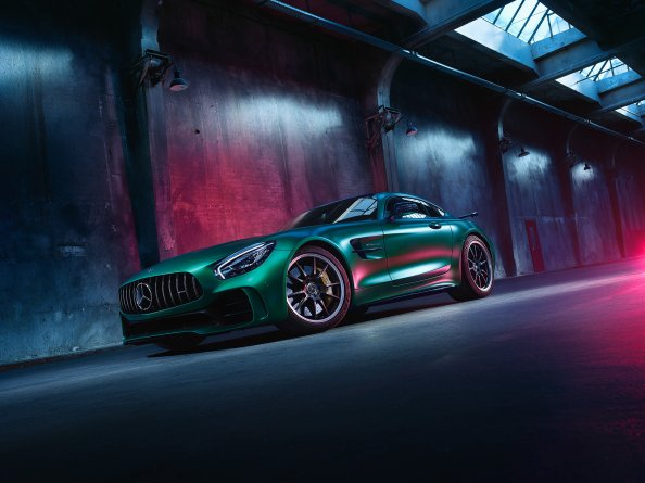 Green Mercedes Benz Amg GT