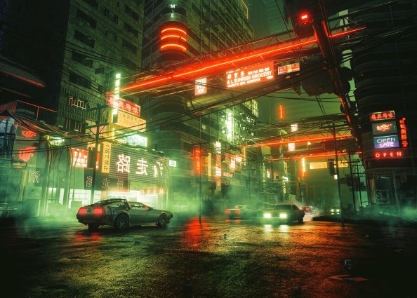 Street Reflection Car Japan