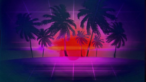 Vaporwave Digital Art 4k