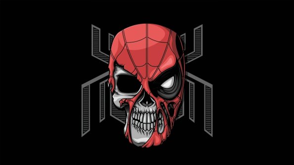 Spiderman Dead Dark Minimal 5k