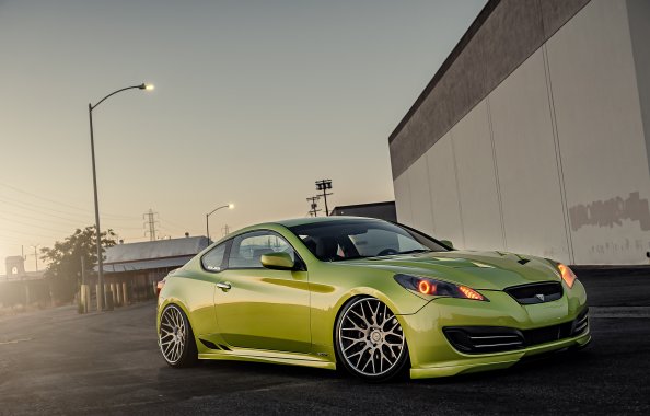 Green Hyundai Stance Genesis