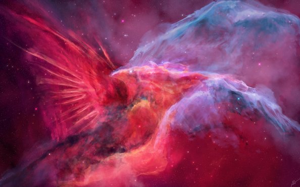 Nebula Purple Red Abstract