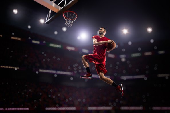 Basketball Man Jumping Playing 8k