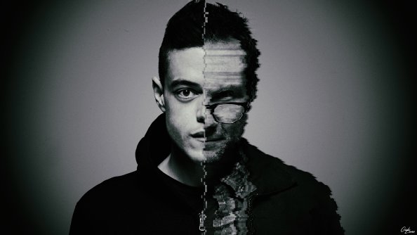 Mr Robot Glitch Art 4k